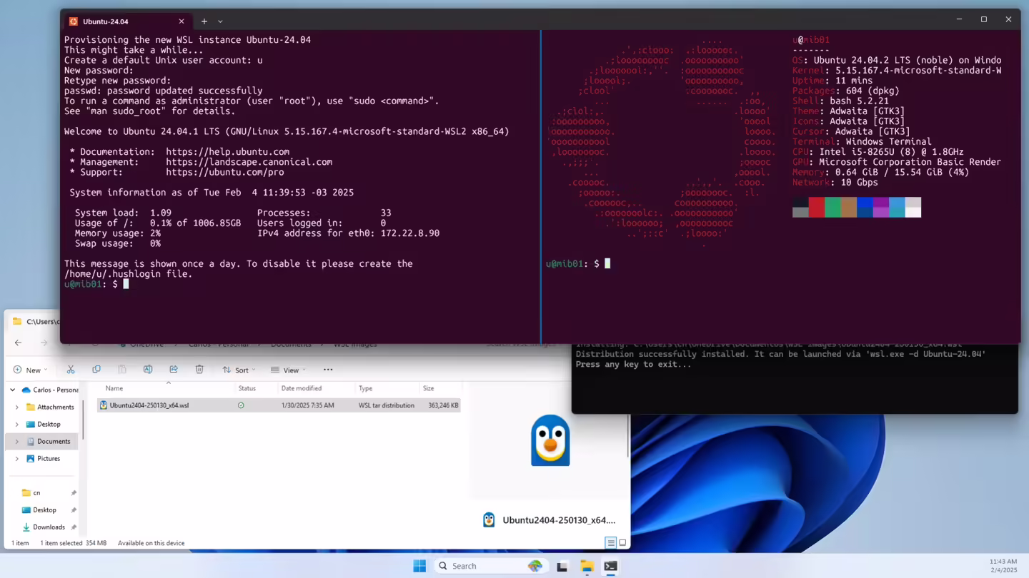 Ubuntu running via Windows Subsystem for Linux