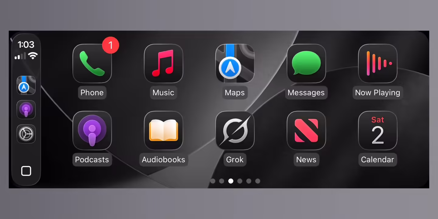 苹果 CarPlay 接入马斯克的 Grok 模型，在车内和 AI 自然聊天
