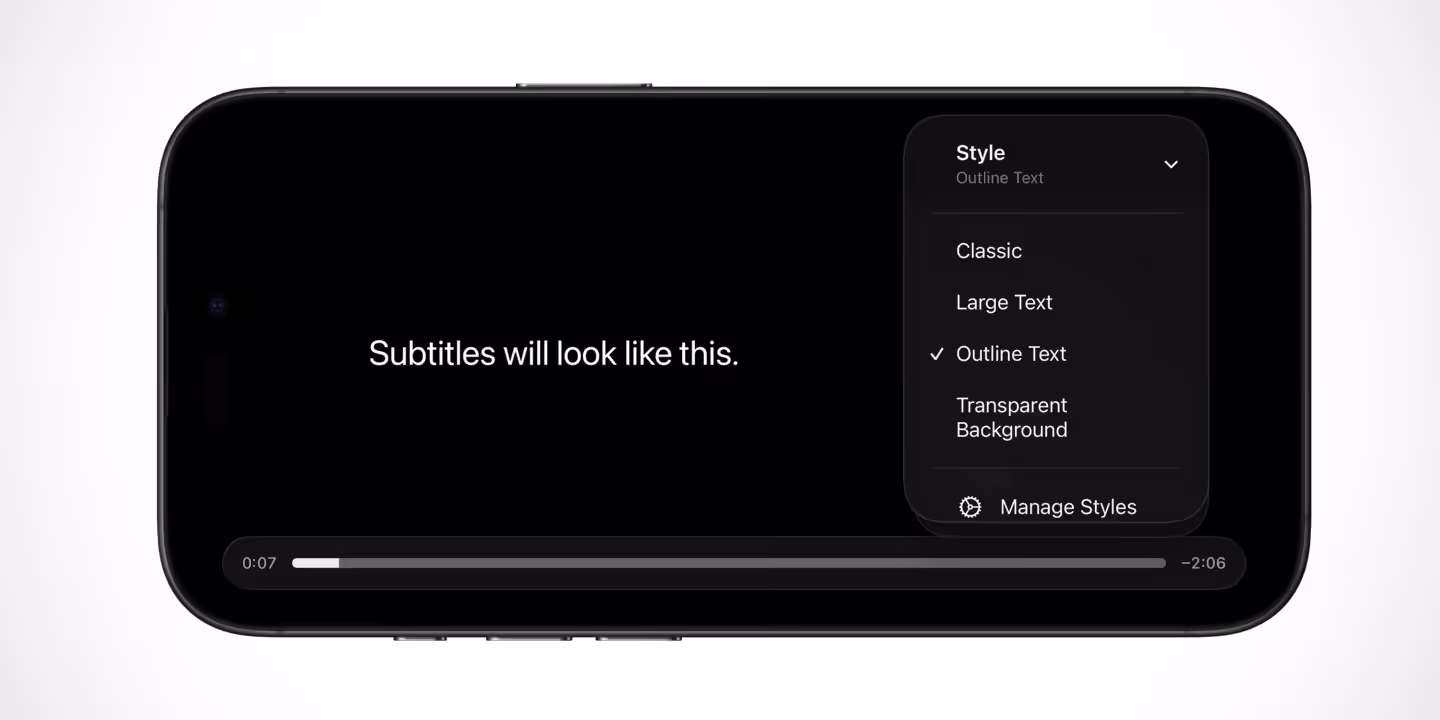 苹果 iOS 27 新特性：系统级生成，自动给视频加字幕