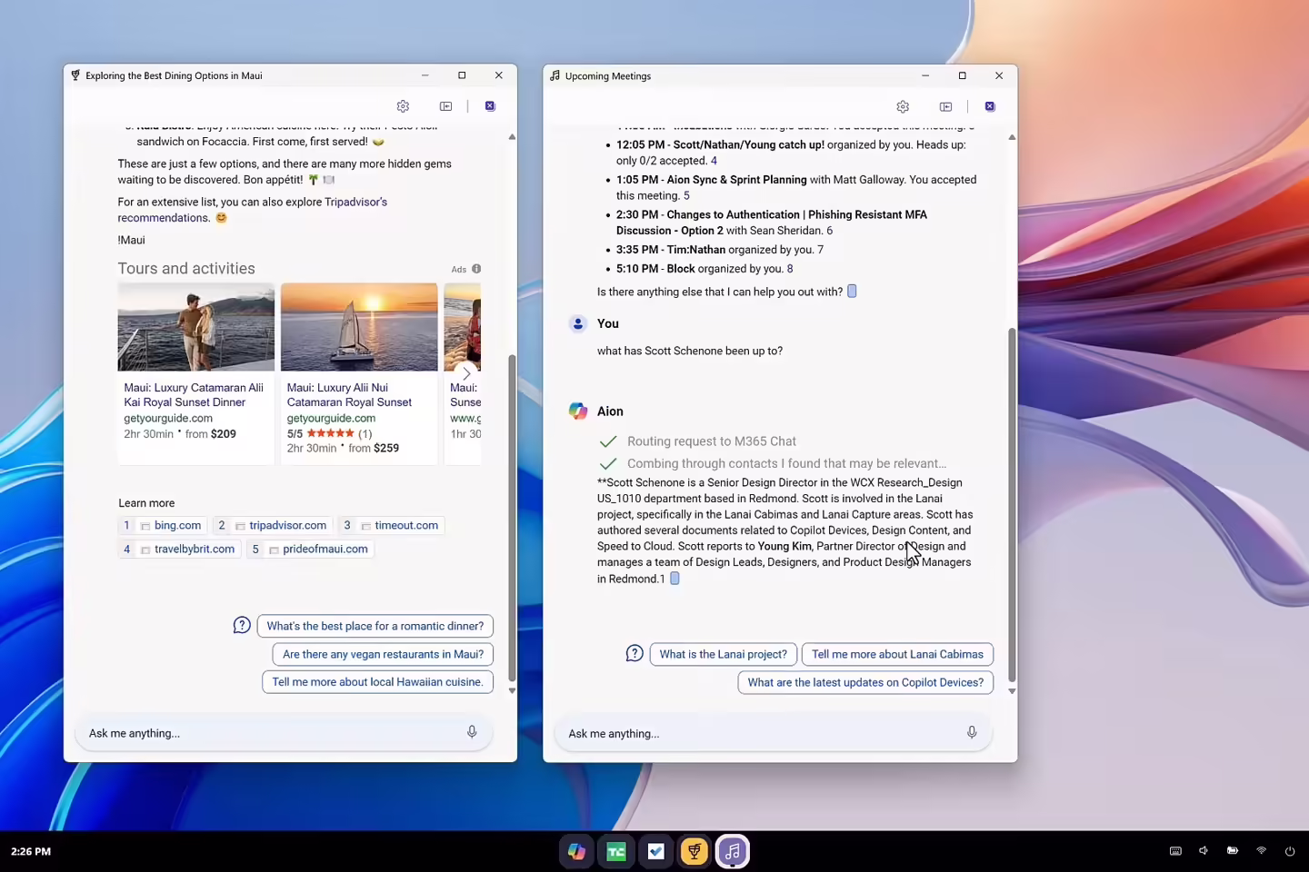 Copilot search feature in Copilot OS