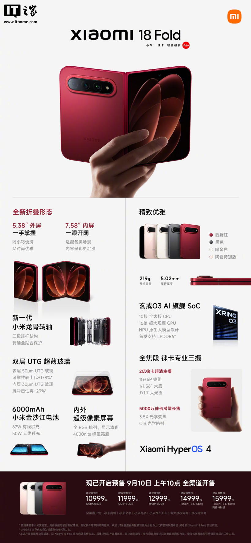 卢伟冰：小米 18 Fold 中折叠手机首销零售量同比上代大折叠增长 300%