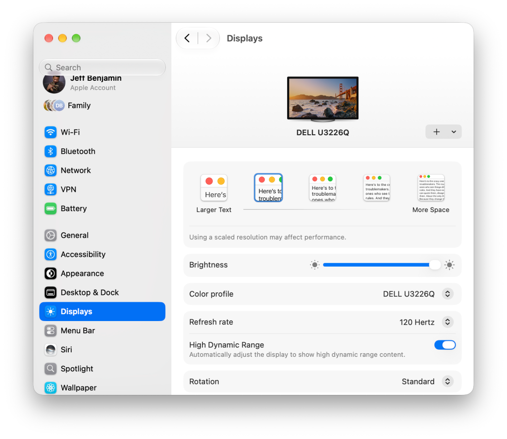 苹果 macOS 27 优化支持第三方显示器，可同时开启 HDR 与 2560×1440 分辨率